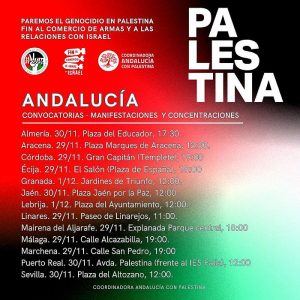Coordinadora Andaluza con Palestina convocatorias