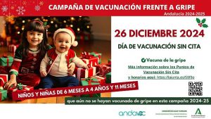 Cartel Vacuna sin cita niños