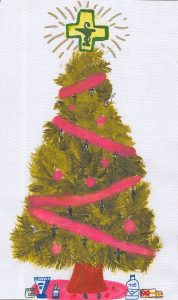 Farmaceuticos-TARJETAS NAVIDAD El árbol de la salud. Categoría C