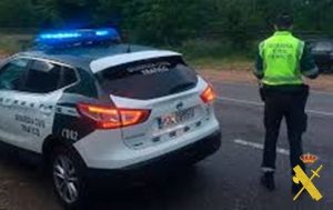 Guardia Civil de trafico A7 a la altura de Antas