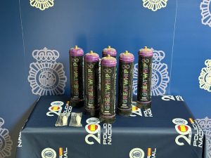 Policia Nacional incautadas drogas en un local de Almeria