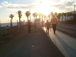 Almeria carril bici camino UAL peatoness