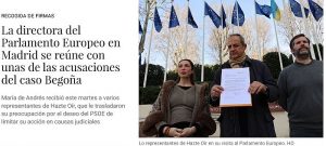 Hazte Oir recogida de firmas Oficina de la UE en Madrid