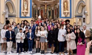 nuestro Obispo diocesano, D. Antonio Gómez Cantero, se desplazó hasta la Parroquia de san Joaquín de Garrucha