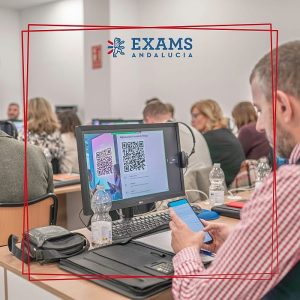 Clase en una academia de ingléss