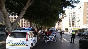 Almeria Avda Mediterraneo accidente patinete en carril