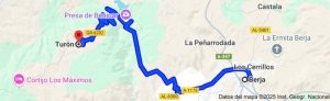 Desde Berja, 04760, Almería a Turon