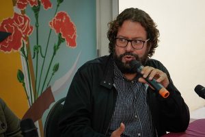 Javier M. Alcaraz en la Feria del Libro