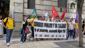 SIPcte Almería participa en la concentración estatal contra el Acuerdo Marco de Correos
