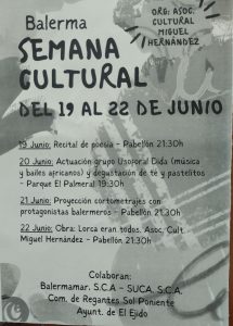 Semana cultural en Balerma cartel