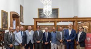 Los rectores de las universidades públicas de Andalucía, durante la última asamblea, celebrada en Granada, en la que se reeligió presidente y portavoz.