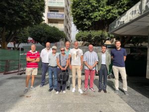 Asistentes de ASHAL y Almería Centro a revisar las obras del Paseo