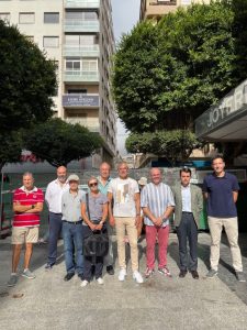 Representantes de Ashal y Almería Centro frente a obras del Paseo (1)