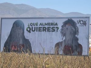 Valla de VOX atacada en El Ejido
