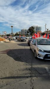 CCOO y UGT Almería reclaman en caravana la5