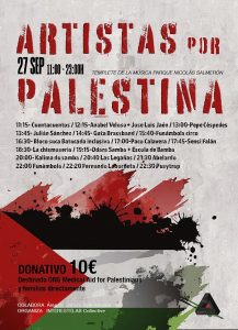Cartel musica por palestina 2025
