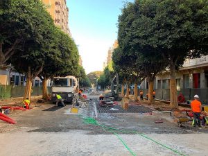 Paseo de Almeria en obras
