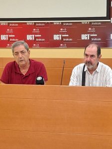 UGT Y CCOO ALMERÍA DENUNCIAN EL COLAPSO DE LA DEPENDENCIA EN ALMERÍA  durante la  rueda de prensa