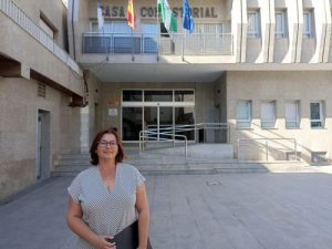 Belén Pérez en el Ayuntamiento de Roquetas de Mar