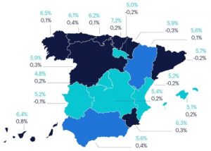 España mapa empleo