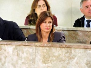 Fátima Herrera en el pleno dimision de Aureliano