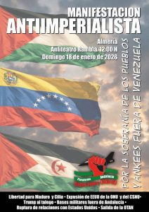Cartel Manifestación antiimperialista en Almería