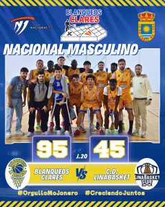 Contundente victoria del Senior Masculino Blanqueos Clares ante Linares
