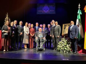 Fernández-Pacheco con la Hermandad del Rocío de Almería