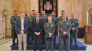 José María Martín ha recibido al grupo formado por 7 sargentos de la Guardia Civil que están realizando sus prácticas en la Comandancia de Almería
