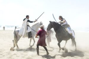 Carboneras Batalla en la playa de Los Barquicos-Cocones