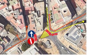 AFECTACIONES AL TRÁFICO POR OBRAS EN PUERTA DE PURCHENA