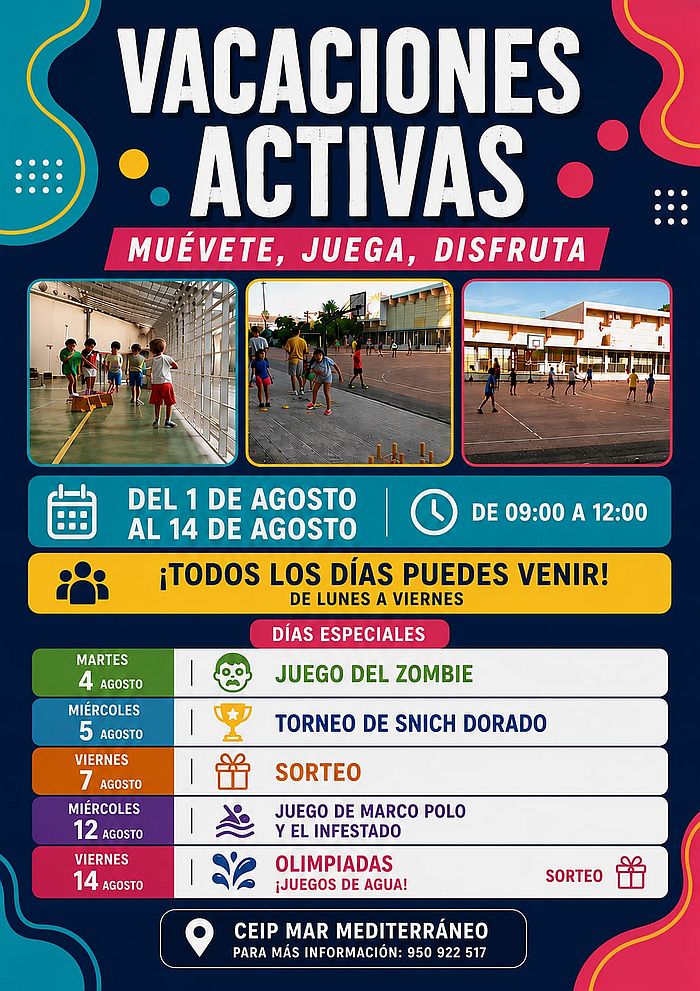 Cartel Vacaciones Activas
