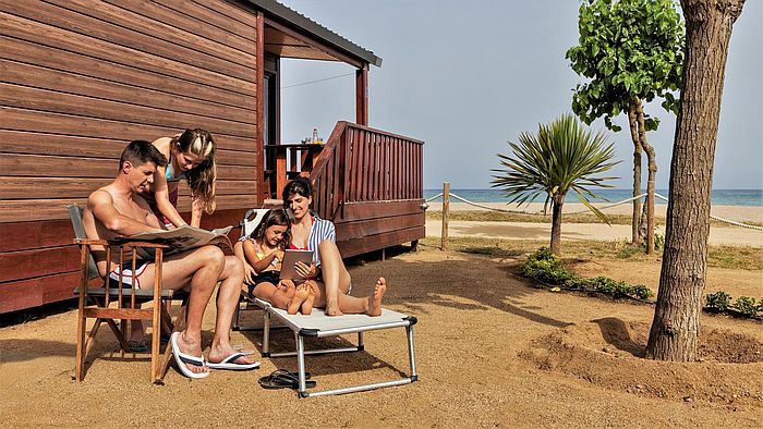 Familia en la playa