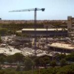 La cúpula fotovoltaica del nuevo edificio europeo en la Cartuja se alzará este verano con ayuda de una de las mayores grúas de Europa