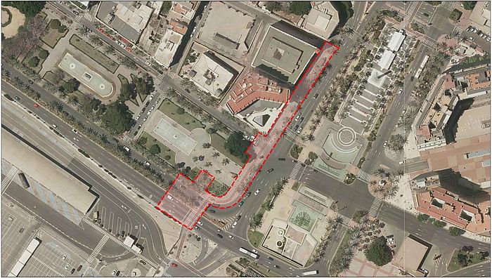 la conexión de la Rambla de Belén con el Muelle