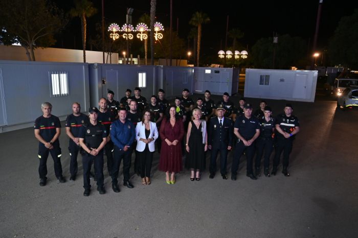 ALMERIA ALCALDESA VISITA DISPOSITIVO SEGURIDAD RECINTO FERIAL