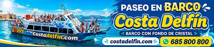 Cartel paseo en barco en Roquetas de Mar