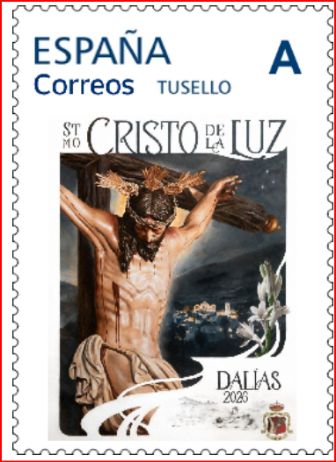 Correos sello Cristo de la Luz Dalias