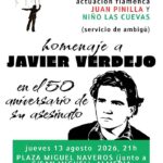 HOMENAJE A JAVIER VERDEJO EN EL 50º ANIVERSARIO DE SU MUERTE
