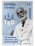 Correos sello Institución Libre de Enseñanza