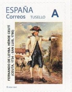 Correos sello personalizado rinden homenaje al capitán ceutí Fernando de Leyba