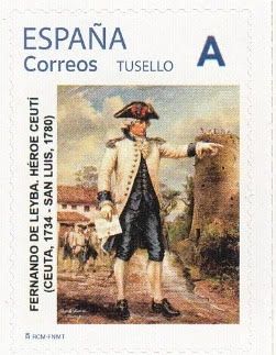 Correos sello personalizado rinden homenaje al capitán ceutí Fernando de Leyba