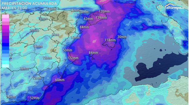 Mapa del pronostico del tiempo para el sabado 17 10 2026