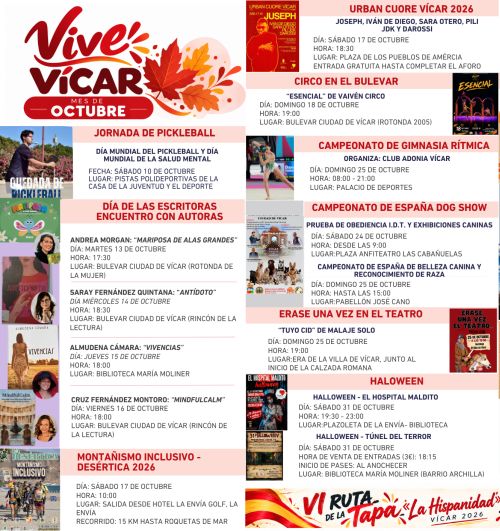 Vícar celebra el otoño cultural